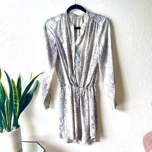 Long Sleeve Snake Print Dress